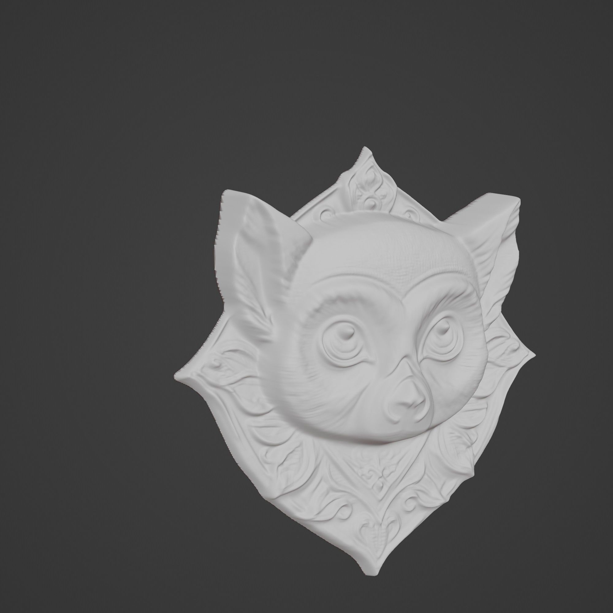 Lemur Animal Lemur Animal Medallion  3D print model_3