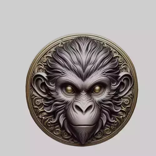 Monkey Animal Monkey Animal Medallion 