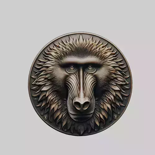 Baboon Animal Baboon Animal Medallion 
