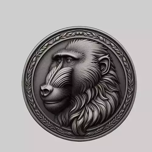 Baboon Animal Baboon Animal Medallion 