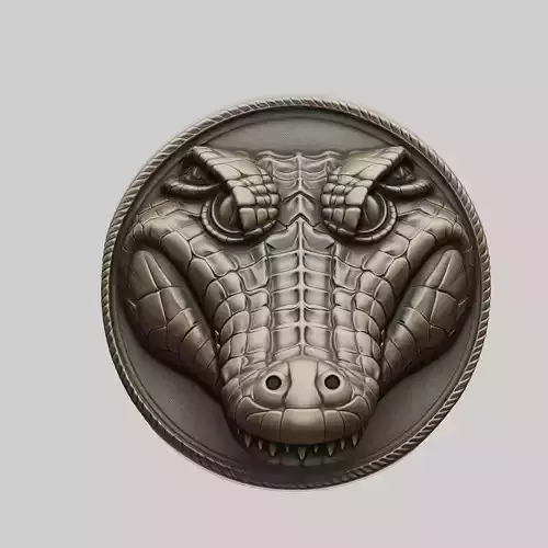 Crocodile Animal Crocodile Animal Medallion 