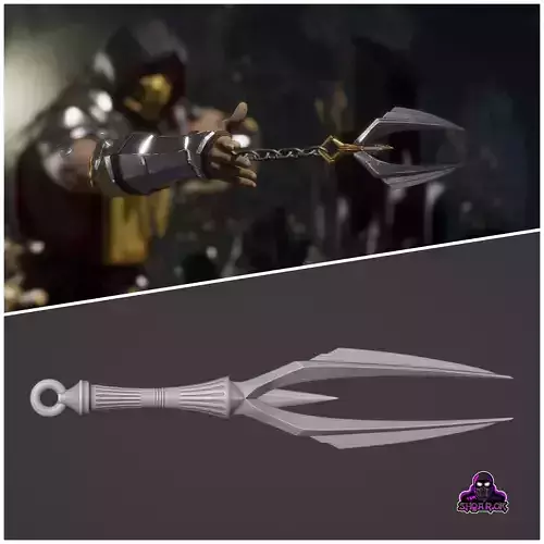 Scorpion kunai from MK1 1 - Hellish Spear 3D print model