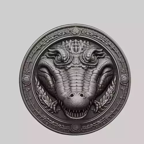 Crocodile Animal Crocodile Animal Medallion 