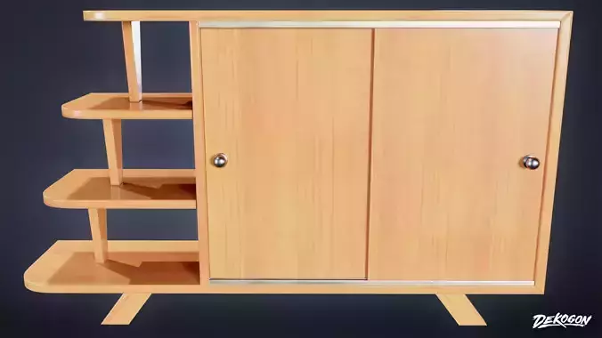 MIDCENTURY - Shelf 03 - LOW POLY