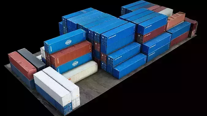 cargo containers terrain pack drone photogrammetry