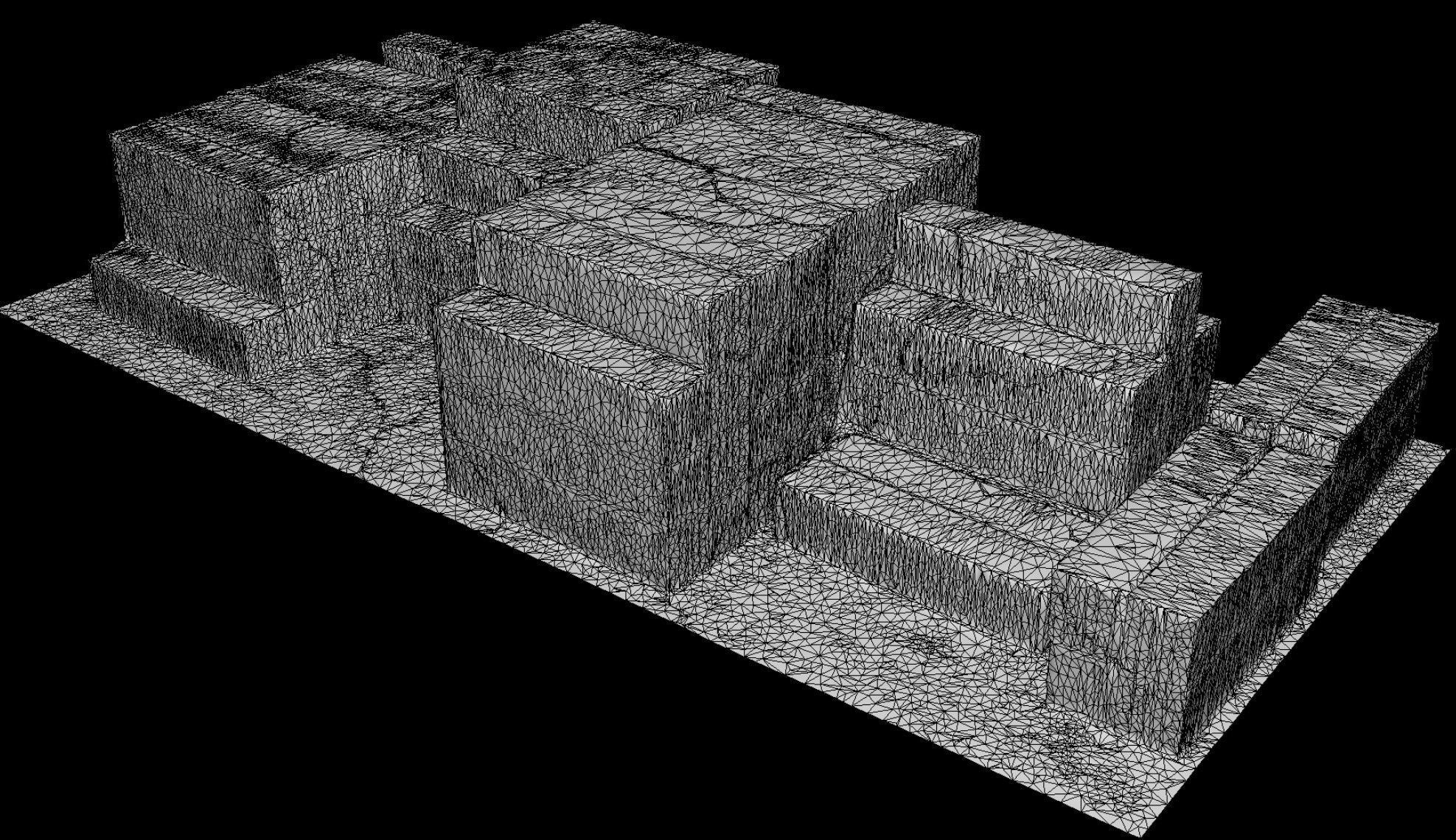 cargo containers terrain pack drone photogrammetry Low-poly 3D model_5