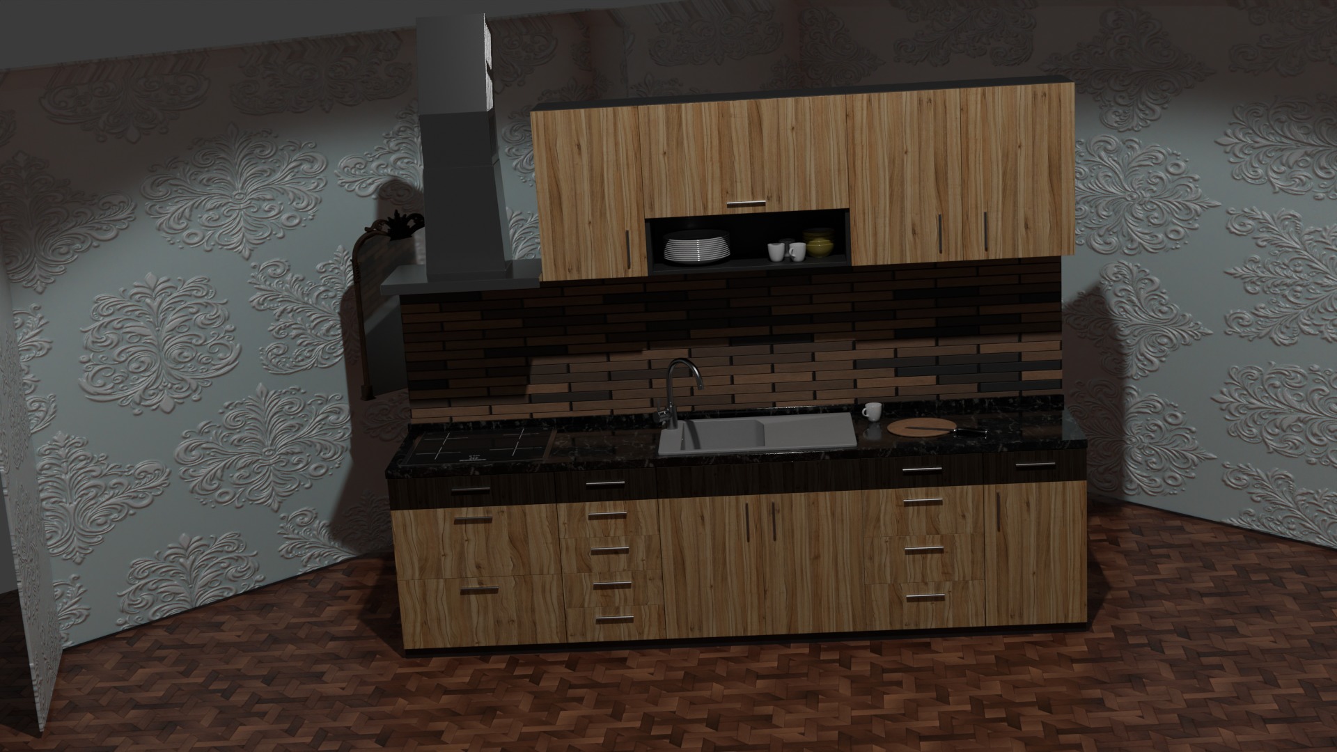 Custom Kitchen Design 3D 3D model_6