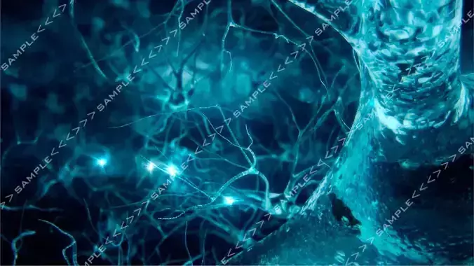 Neurons stock footage 3D model