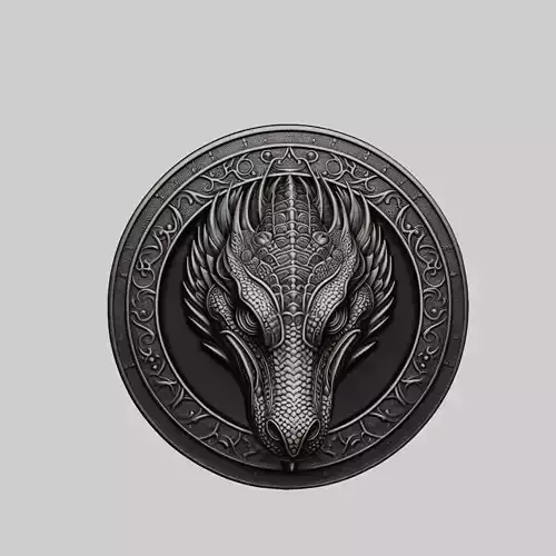 Komodo Dragon Animal Dragon Animal Medallion  3D print model