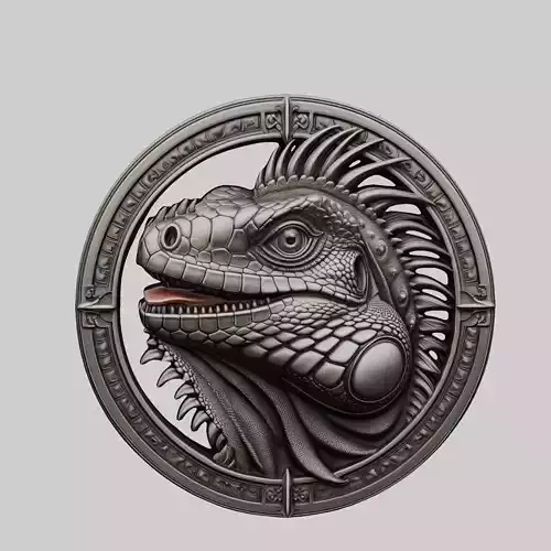 Iguana Animal Iguana Animal Medallion 
