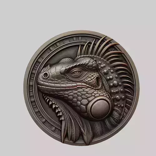 Iguana Animal Iguana Animal Medallion 