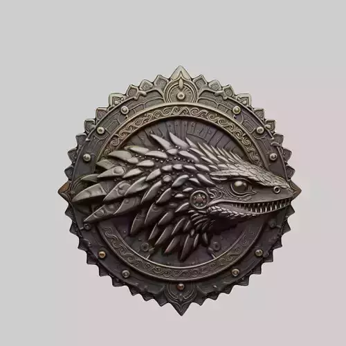 Lizard Animal Lizard Animal Medallion 