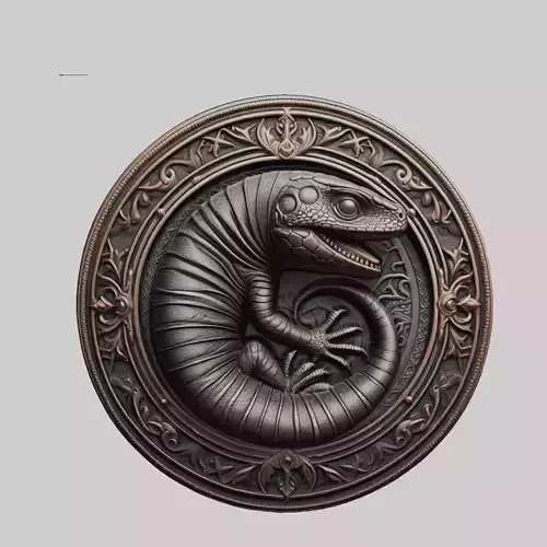Lizard Animal Lizard Animal Medallion 