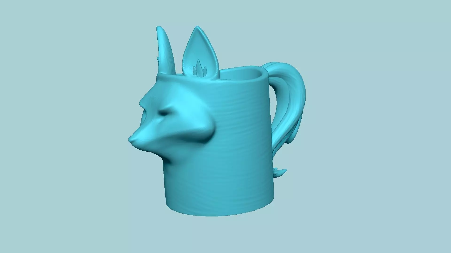 Fox Mug A01 - Furry Anime Animal Creative Cup 3D print model