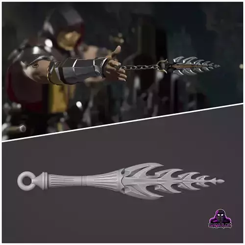 Scorpion kunai from MK1 1 - Vritra Chain 3D print model