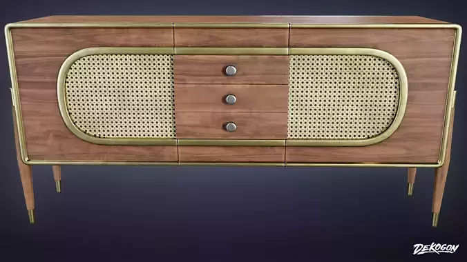 MIDCENTURY - Shelf 05 - LOW POLY