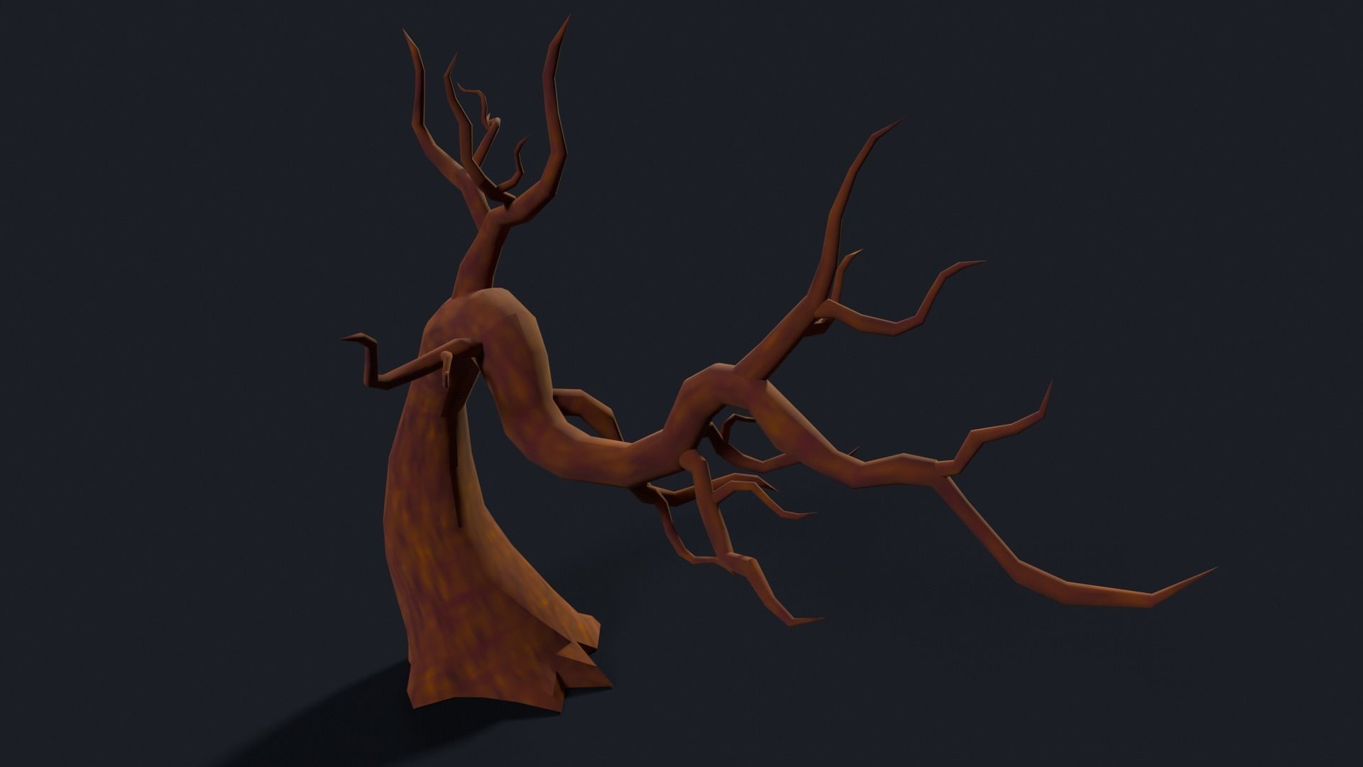 Skeletal Tree FREE Free low-poly 3D model_7