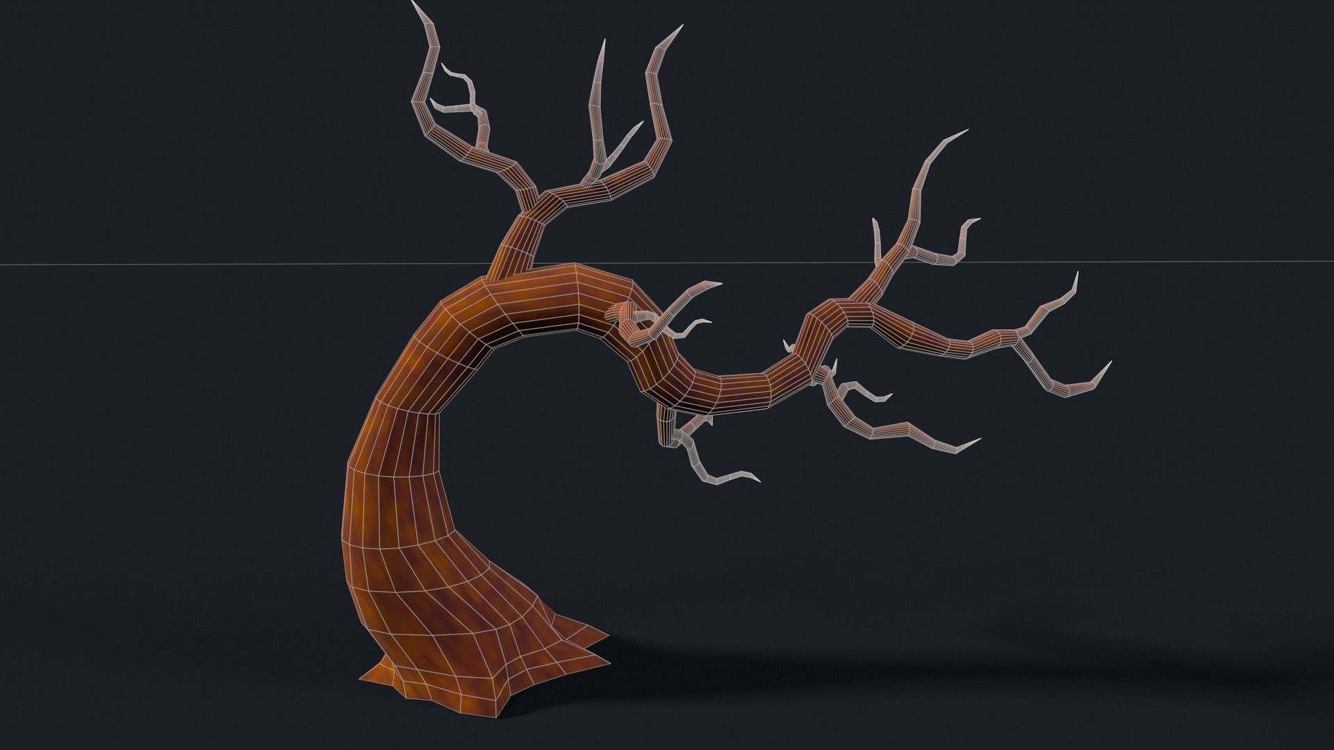 Skeletal Tree FREE Free low-poly 3D model_8