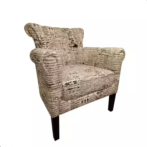 Yanny Accent Chair - Scroll White