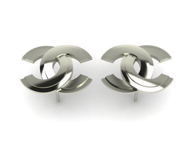 Women Earring 3dm stl fbx obj Render Details 3D print model 3D print model_4