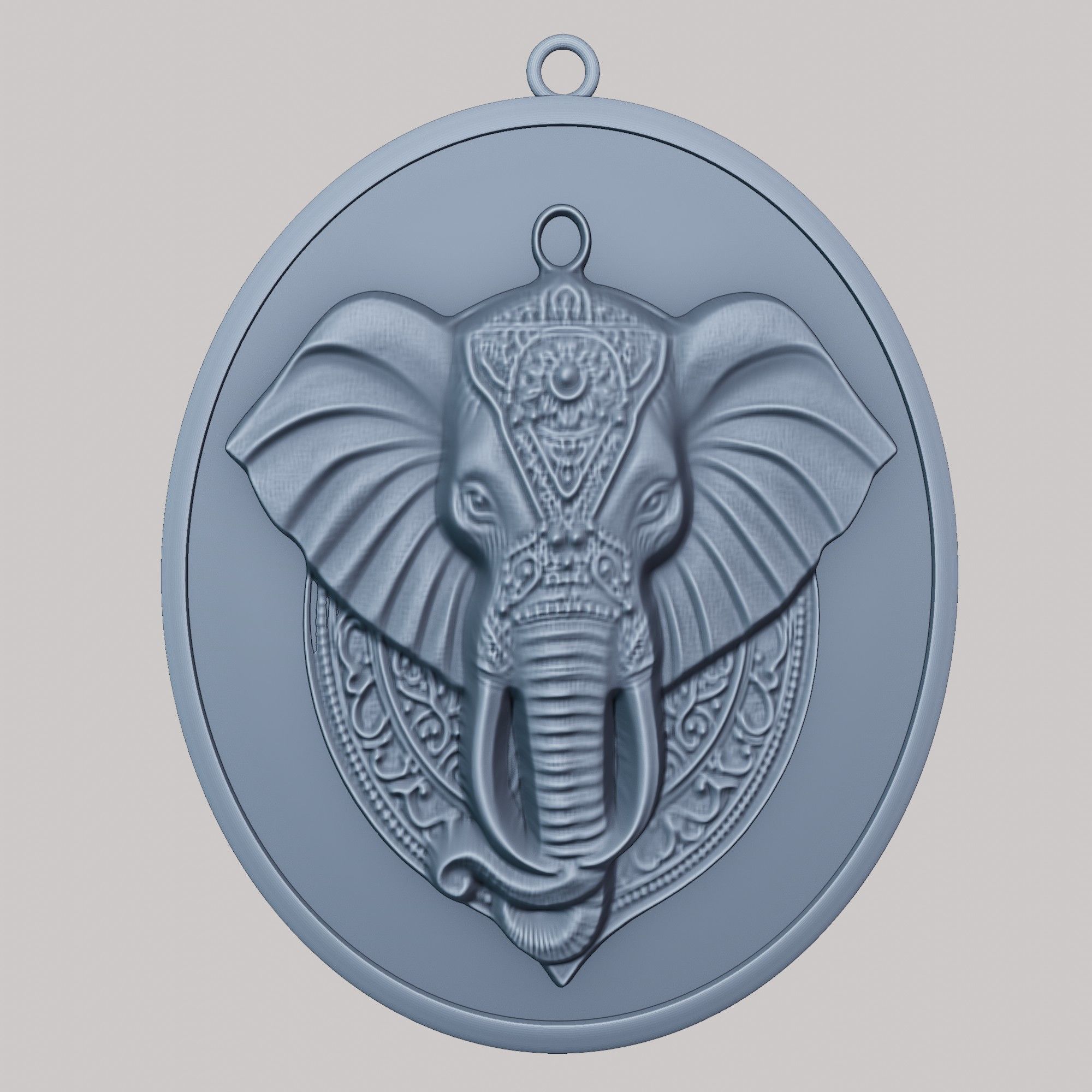 Elephant Animal Elephant Animal Pendant  3D print model_2