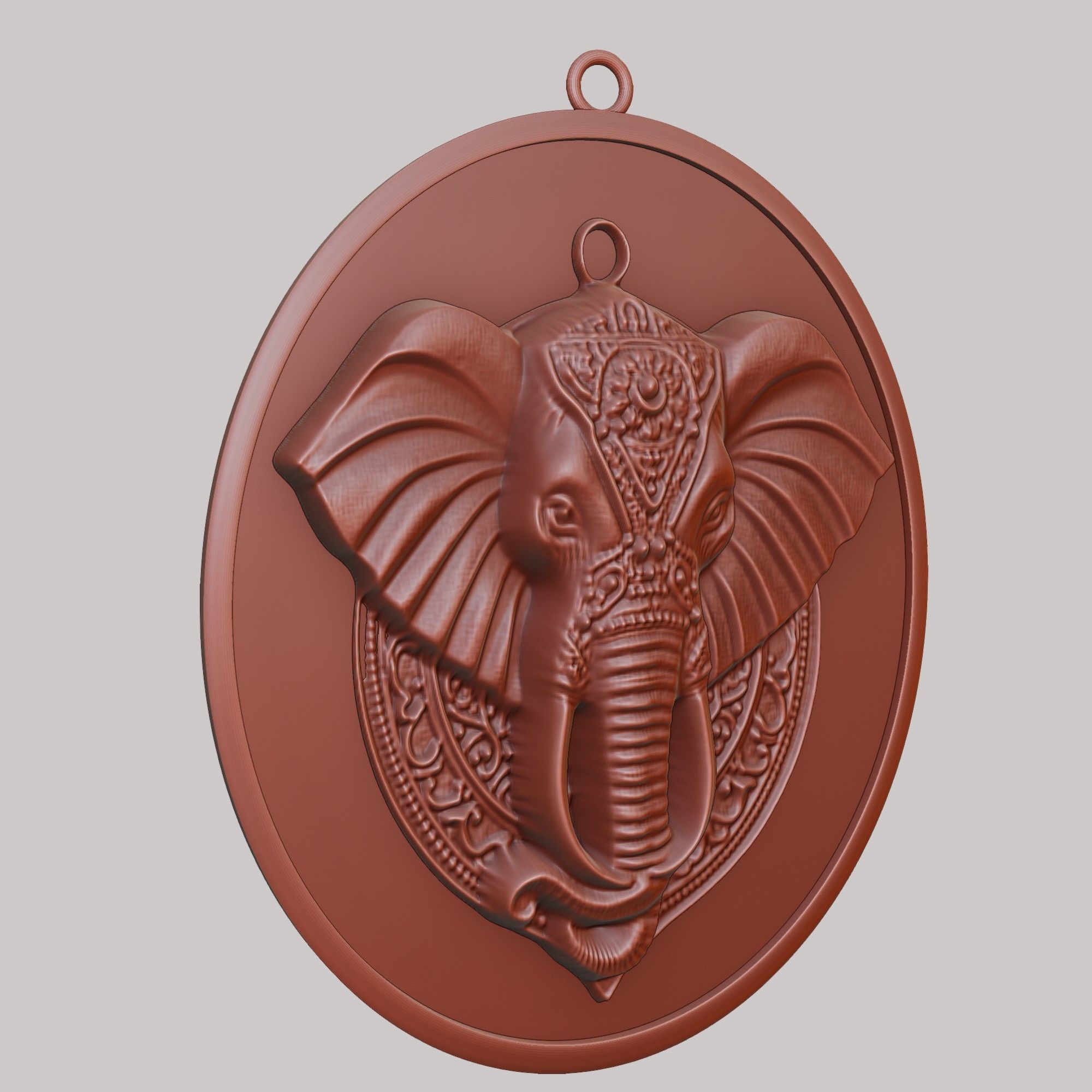 Elephant Animal Elephant Animal Pendant  3D print model_1