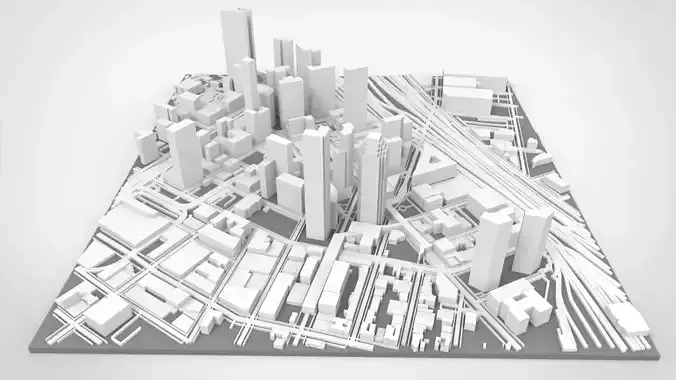 Cityscape New York USA fragment city 3D model