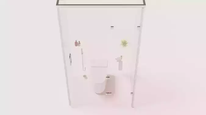 Toilet 3d model set