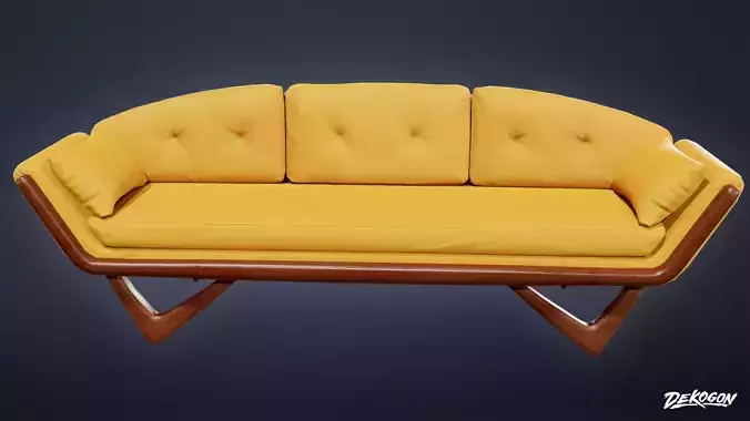 MIDCENTURY - Sofa 01 - LOW POLY