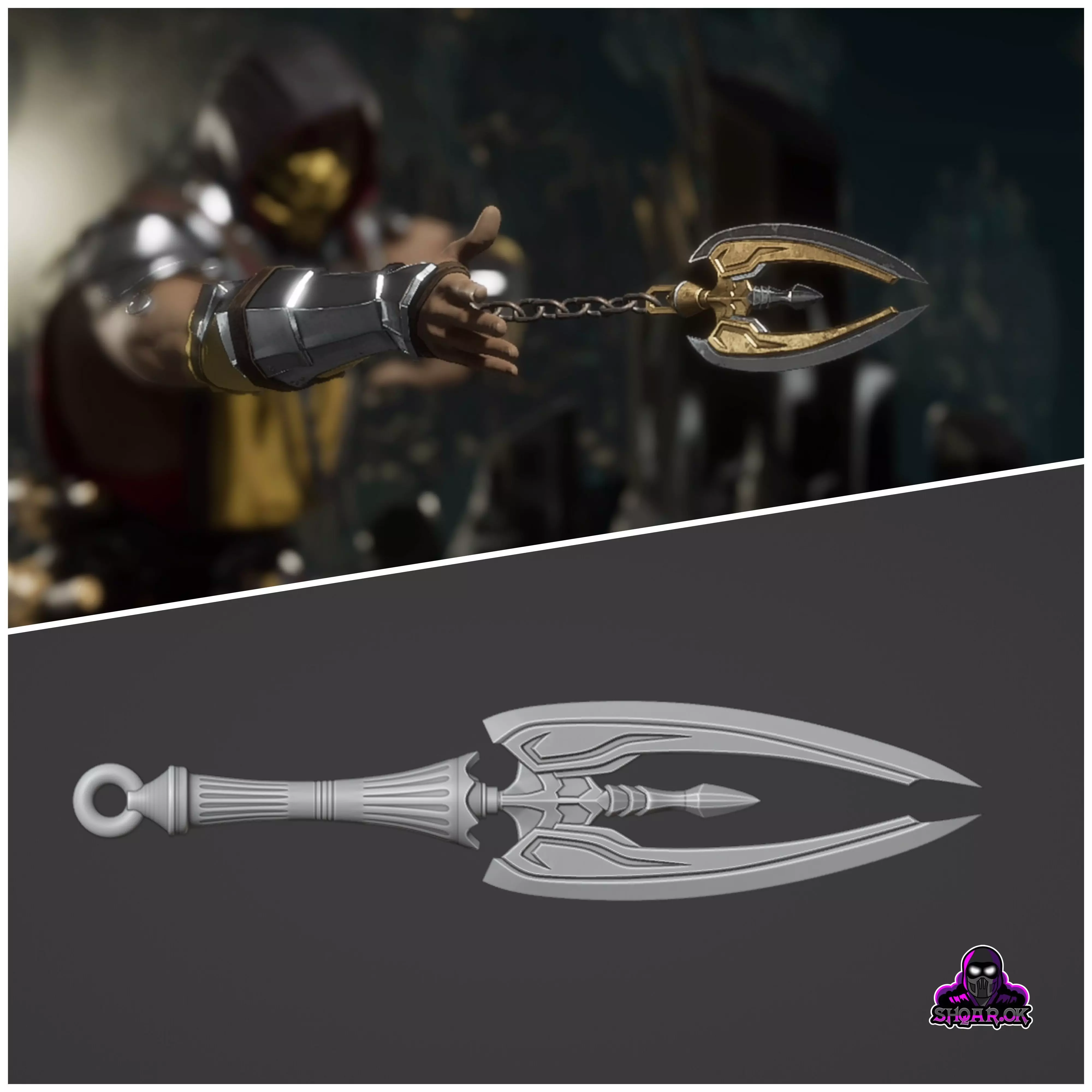 Scorpion kunai from MK1 1 - Demon Gate Key 3D print model