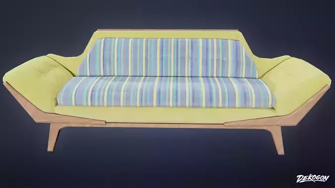 MIDCENTURY - Sofa 02 - LOW POLY