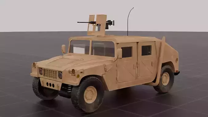 USA Army Military Humvee 3D Model