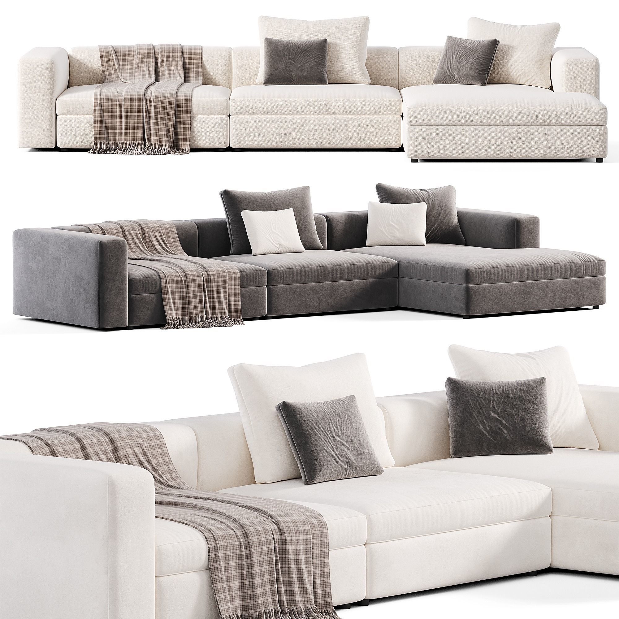 Dune Sofa by Carlo Colombo Low-poly 3D model_2