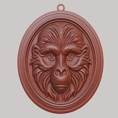 Gibbon Animal Gibbon Animal Pendant  3D print model