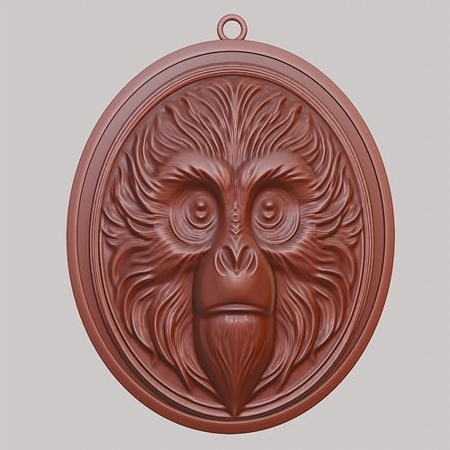 Gibbon Animal Gibbon Animal Pendant  3D print model