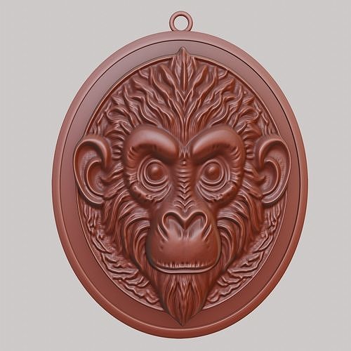 Monkey Animal Monkey Animal Pendant  3D print model