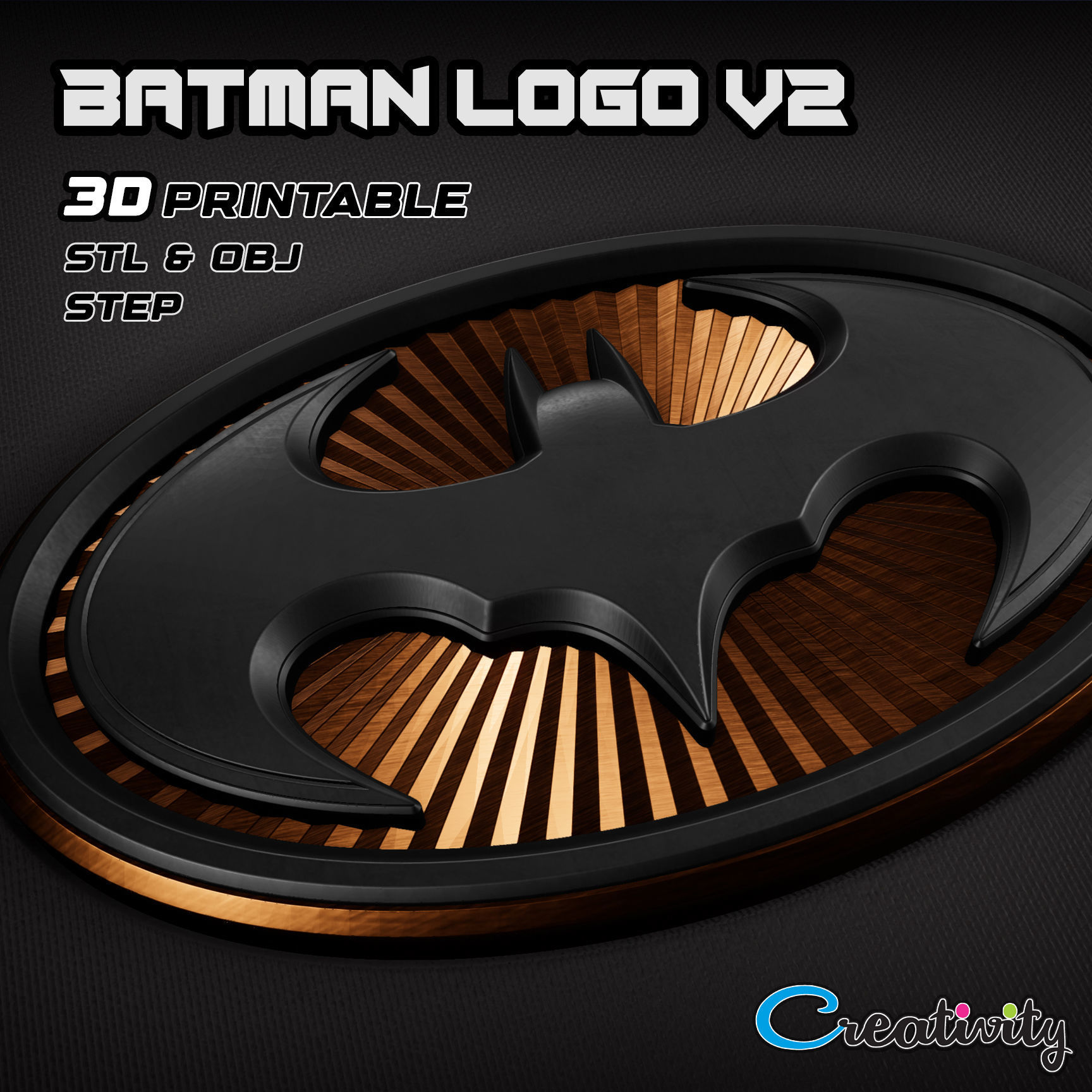 BATMAN LOGO V2 3D print model_1