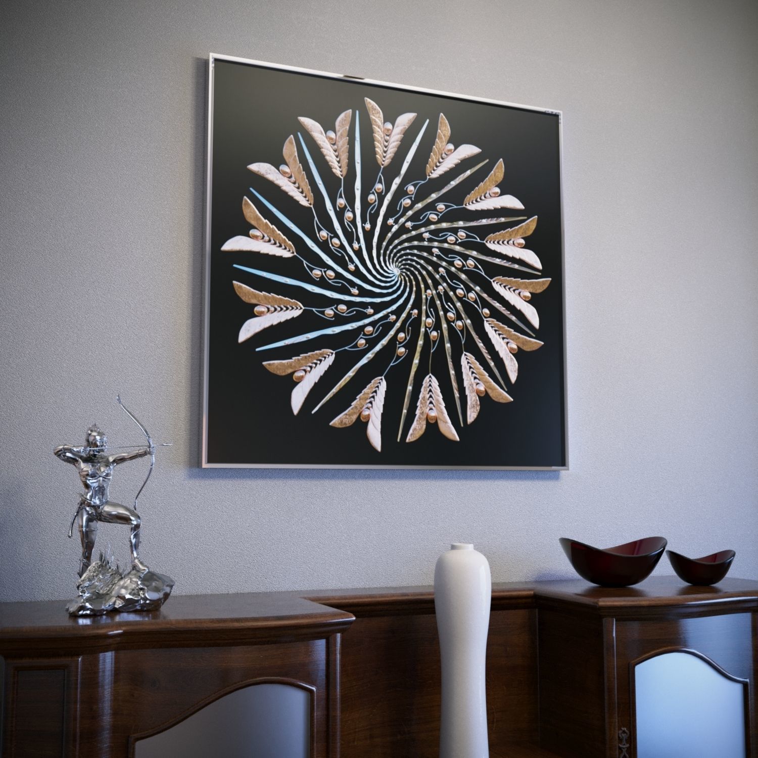 Amazon  Warrior Statue 3D print model_1