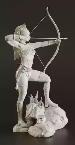 Amazon  Warrior Statue 3D print model