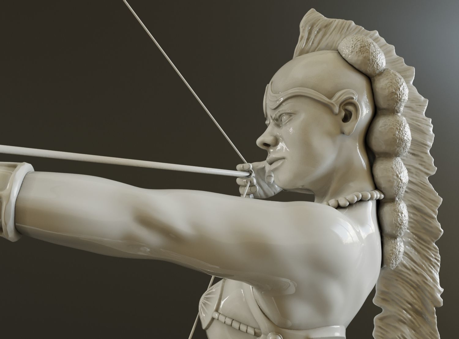 Amazon  Warrior Statue 3D print model_3