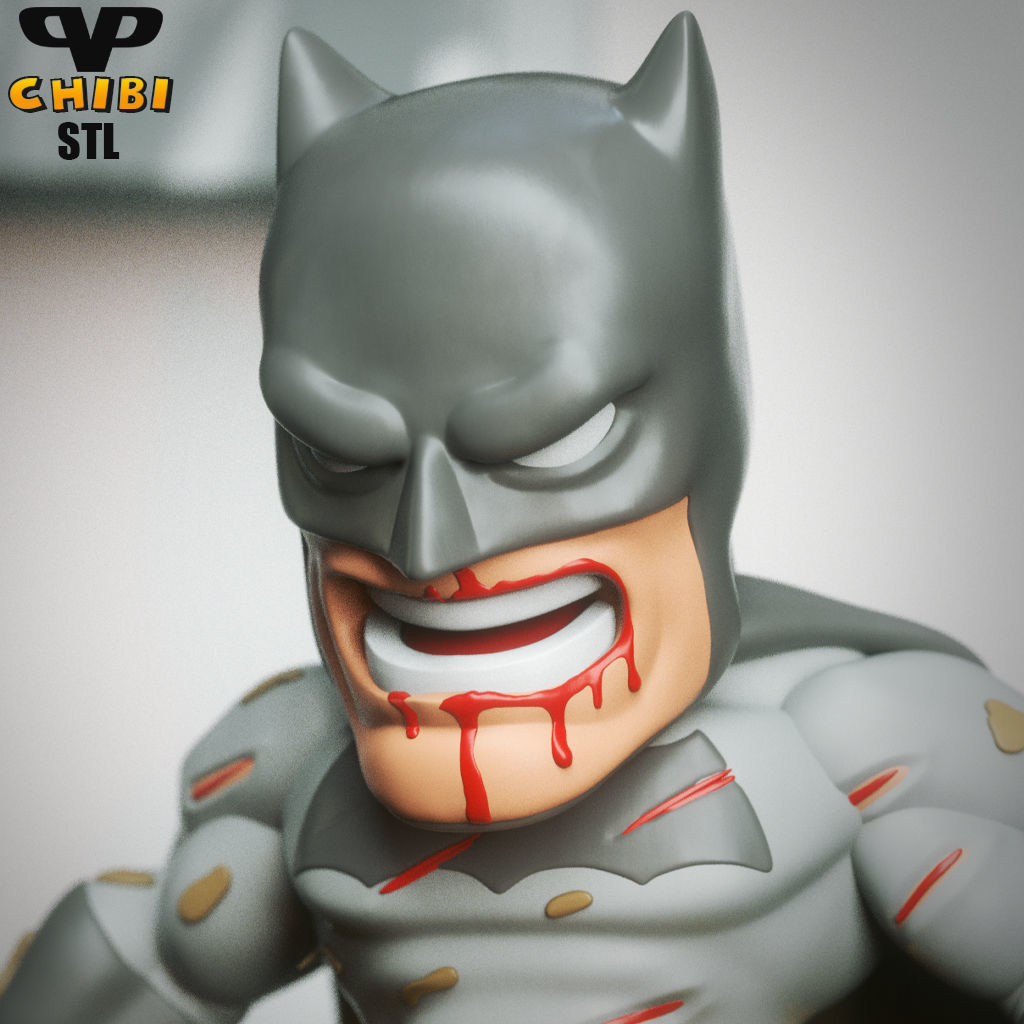 Dark Knight Return Chibi STL for 3D Printing ChibiSTL 3DXM 3D print model_1