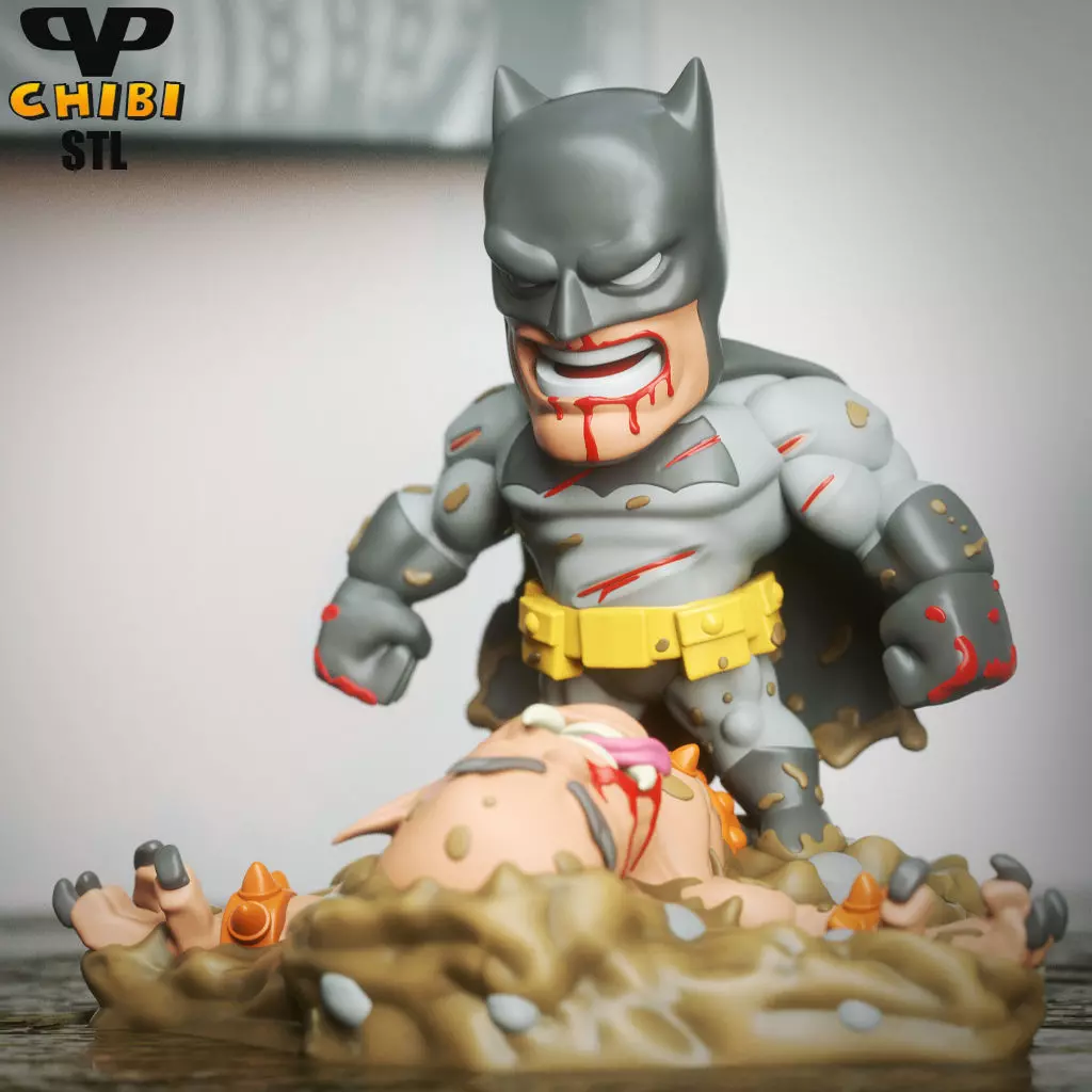 Dark Knight Return Chibi STL for 3D Printing ChibiSTL 3DXM 3D print model_0