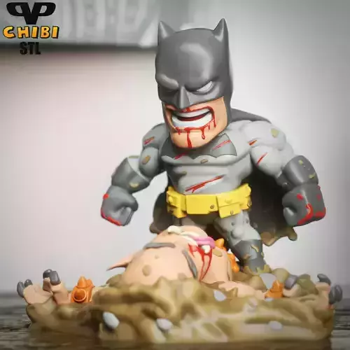 Dark Knight Return Chibi STL for 3D Printing ChibiSTL 3DXM