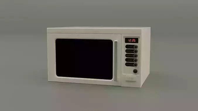 Modern white microwave