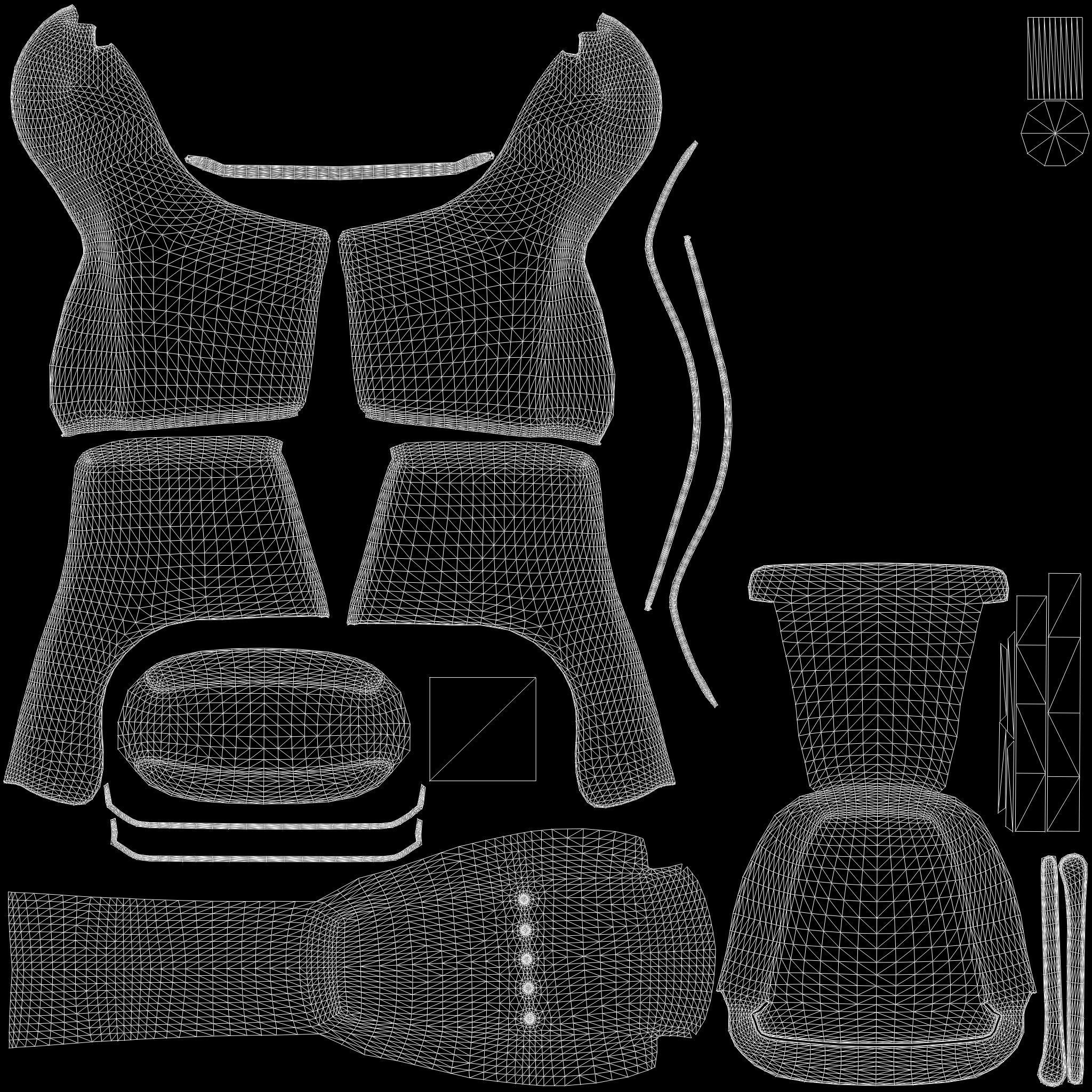 Lounge Chair 3D Model 3D model_11