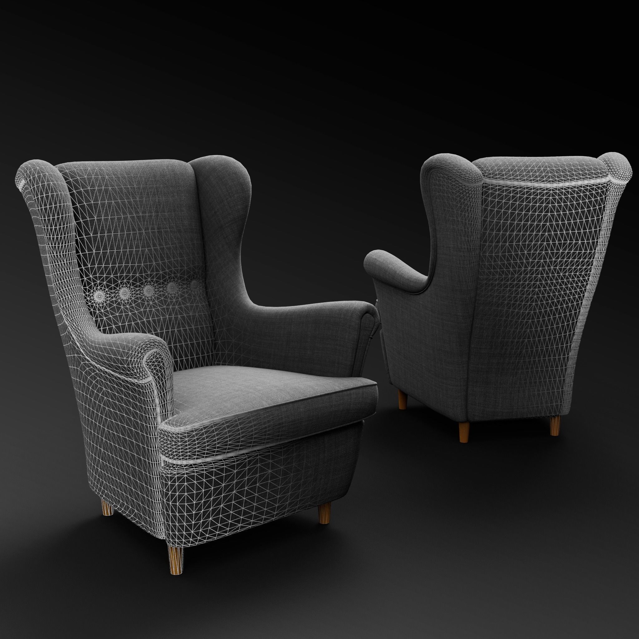 Lounge Chair 3D Model 3D model_1