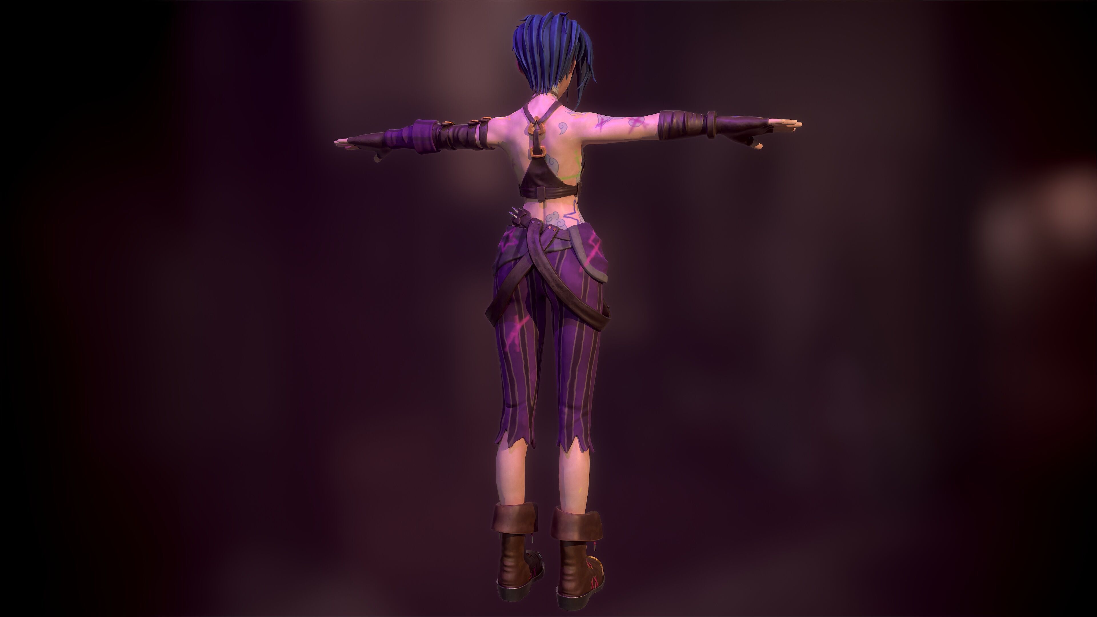 Jinx Character model Low-poly 3D model_3