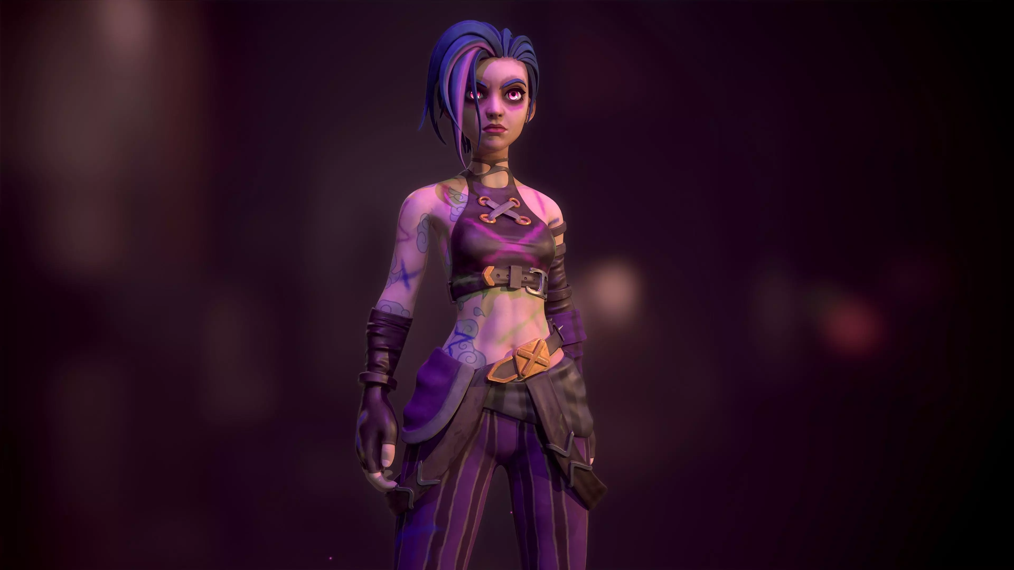 Jinx Character model Low-poly 3D model_0