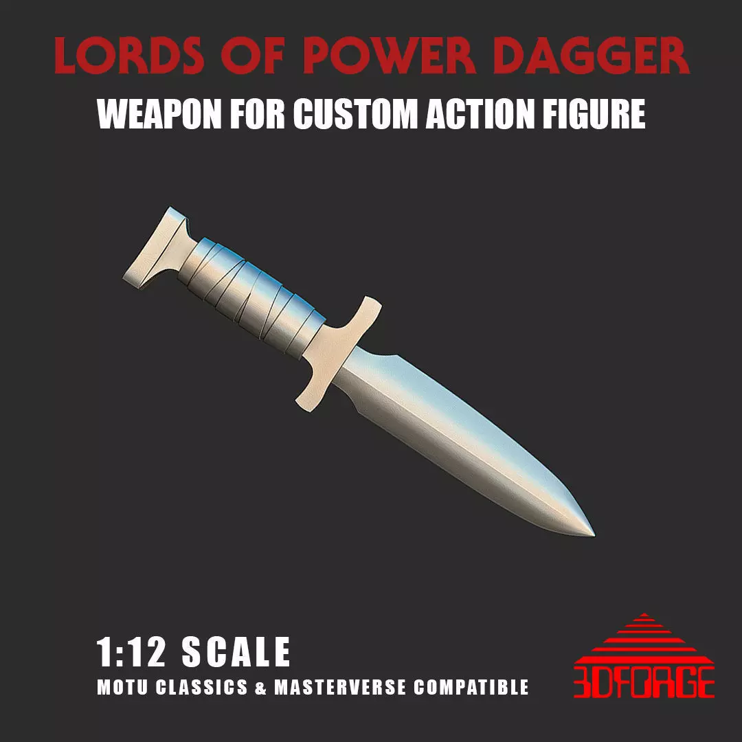 Lords of Power Dagger MOTUClassics-Masterverse Scale for Custom 3D print model