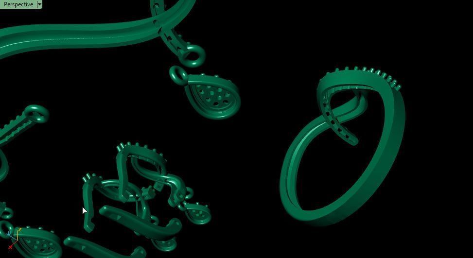 both 1st and 2nd set earrings - ring - grurmette 3D print model_5